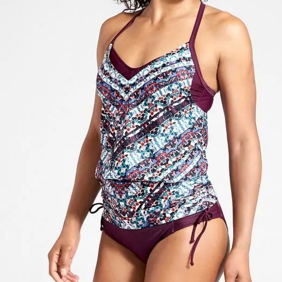 athleta blousy tankini